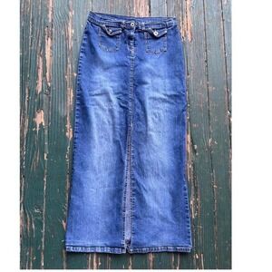 Cello USA maxi denim skirt denim'